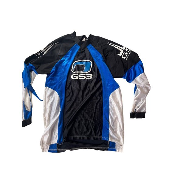 GS3 Long Sleeve Racing Jersey Men's Size XL 100% Polyester Blue, White, Black - Picture 1 of 7